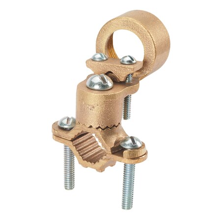 Panduit Heavy Duty Bronze Ground Pipe Clamp w/ Hub to Ground E, GPCH3/0-2-1-Q GPCH3/0-2-1-Q